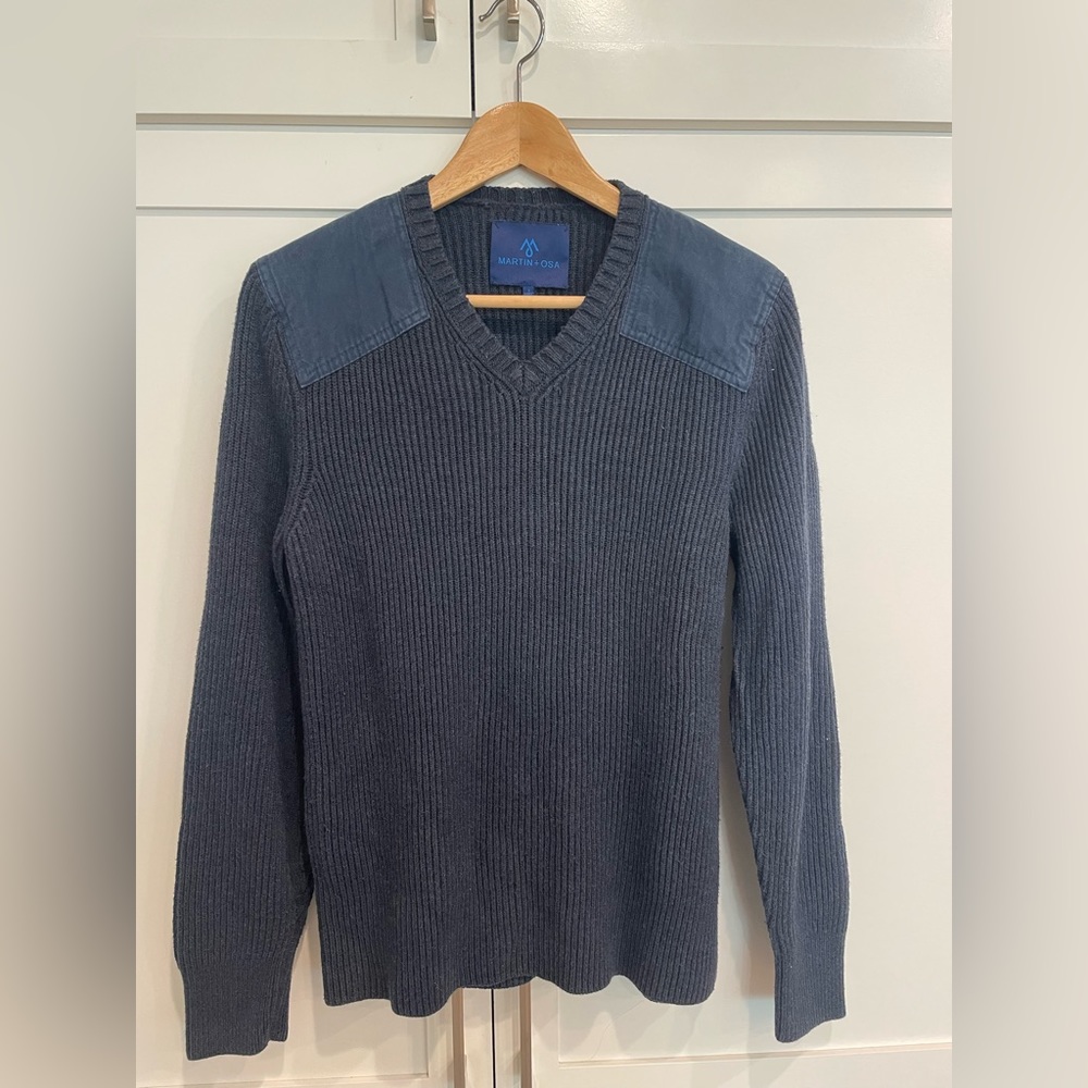Martin + OSA ribbed sweater with patches